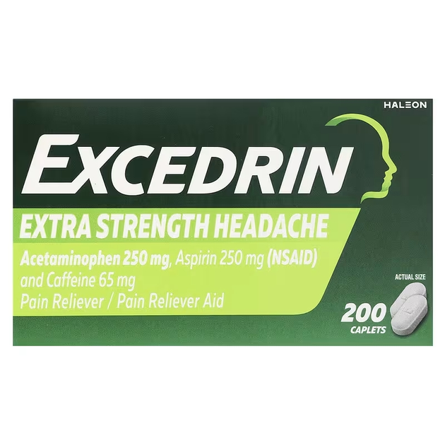 Екседрін екстра Excedrin Extra сильний каплет від головного болю №200 - зображення 1