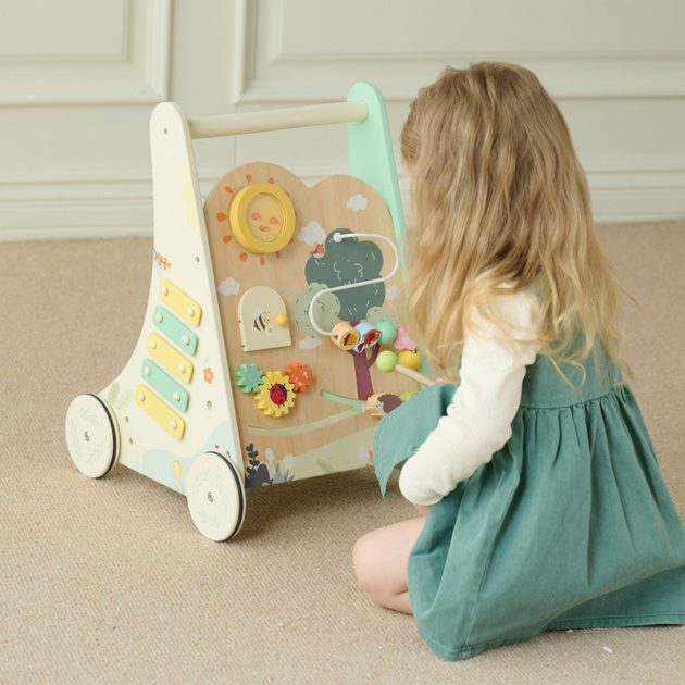 Дерев'яна багатофункціональний візок Tooky Toy Classic World Forest Walking 8в1 6 елементів (6927049015274) - зображення 5