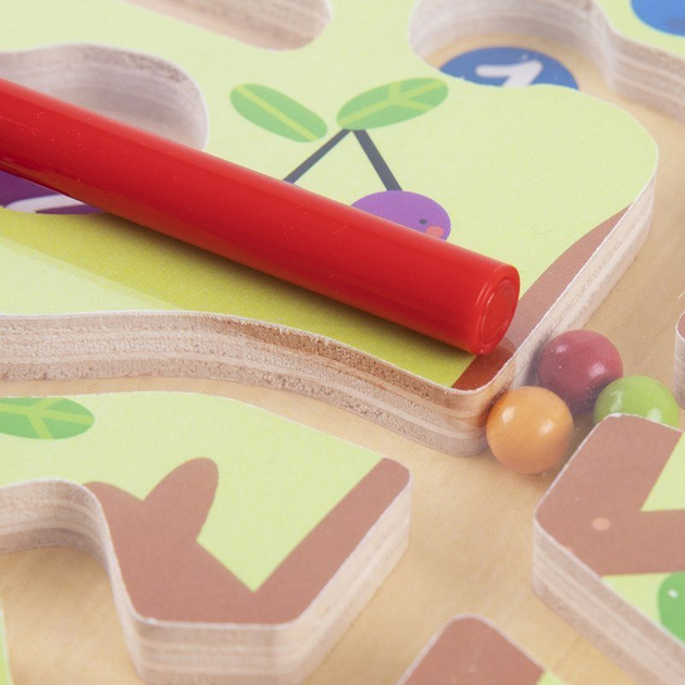 Магнітний лабіринт Tooky Toy Фруктове дерево для навчання рахуванню (6972633373810) - зображення 6