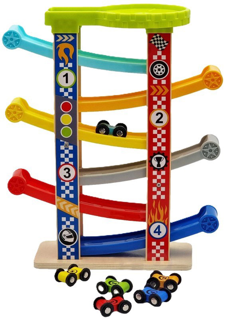 Автомобільна гірка Tooky Toy Кольоровий трек 8 елементів (6970090042492) - зображення 2