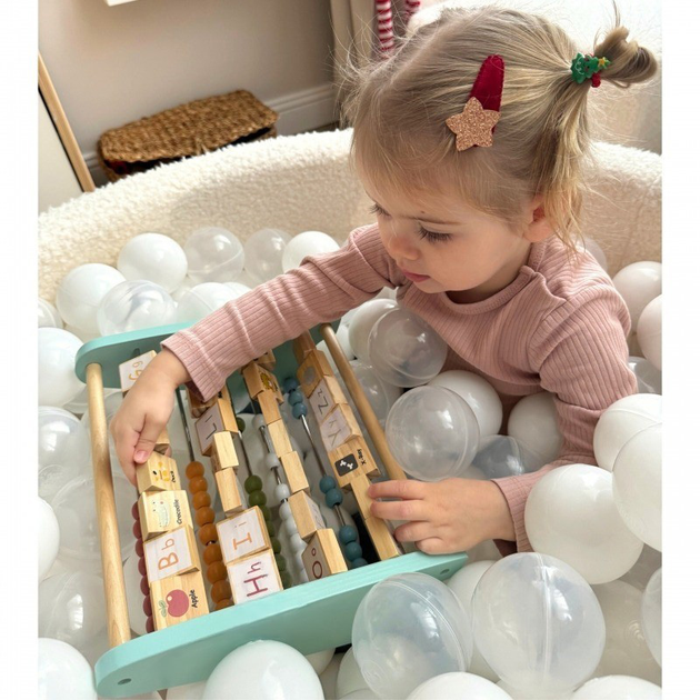Двостороннє лічильне колесо Tooky Toy з алфавітом та картинками (6972633378198) - зображення 5