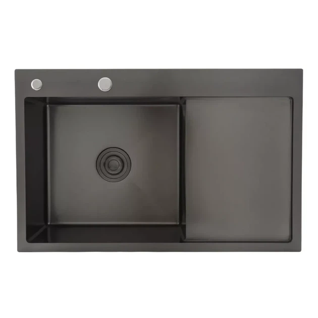 Кухонная мойка GAPPO черная левая чаша поверхность PVD (GS7850-6L) - изображение 3