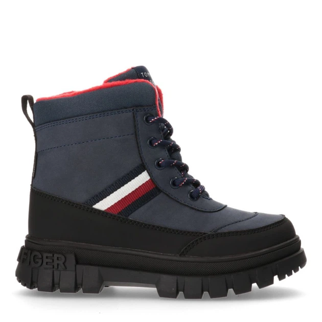 Ботинки зимние Tommy Hilfiger WATERPROOF TRONCHETTO NEVE BLU T3X5-33713-1487800 30р. 19,5 см - Фото 1 Ботинки зимние Tommy Hilfiger WATERPROOF TRONCHETTO NEVE BLU T3X5-33713-1487800 30р. 19,5 см - изображение 1