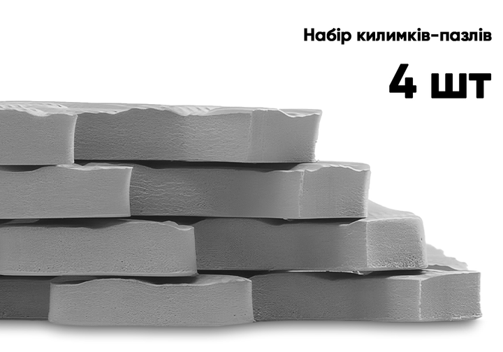 Татамі мат EasyFit SwallowTail (60х60 см) пазл хвіст ластівки сірий - зображення 4