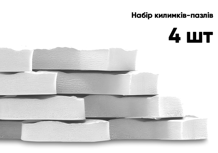 Татамі мат EasyFit SwallowTail (60х60 см) пазл хвіст ластівки білий - изображение 4