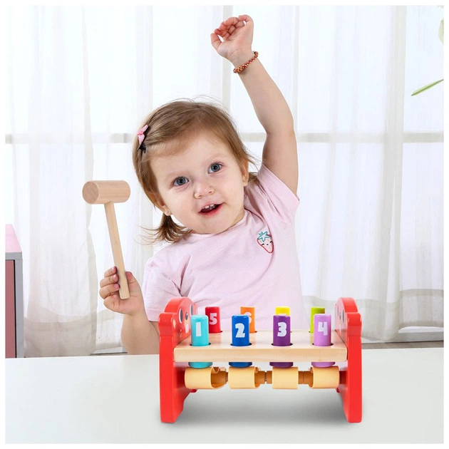 Дерев'яний набір стукалок Tooky Toy Whack-a-Mole (6972633373773) - зображення 5