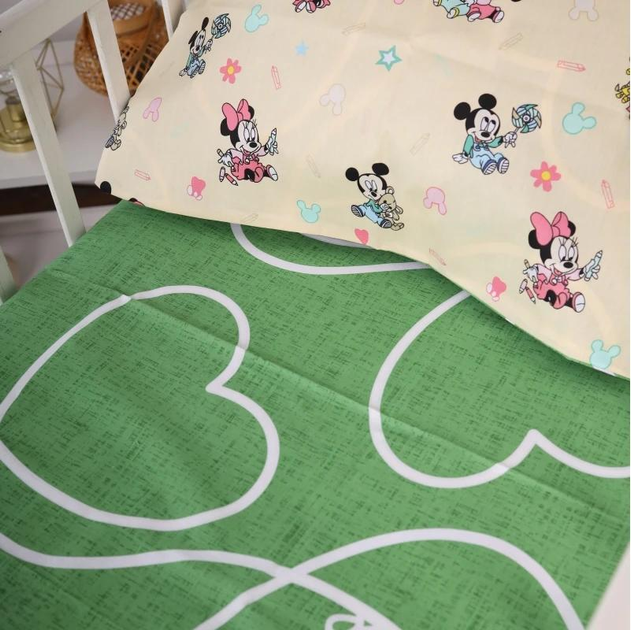 Акція на Простирадло MirSon Бязь 20-0043 Green Mikey Mouse 220x240 см від Rozetka