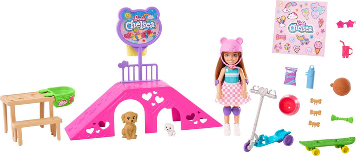Набір Mattel Barbie Chelsea Скейт-парк Набір (194735098279) - зображення 5