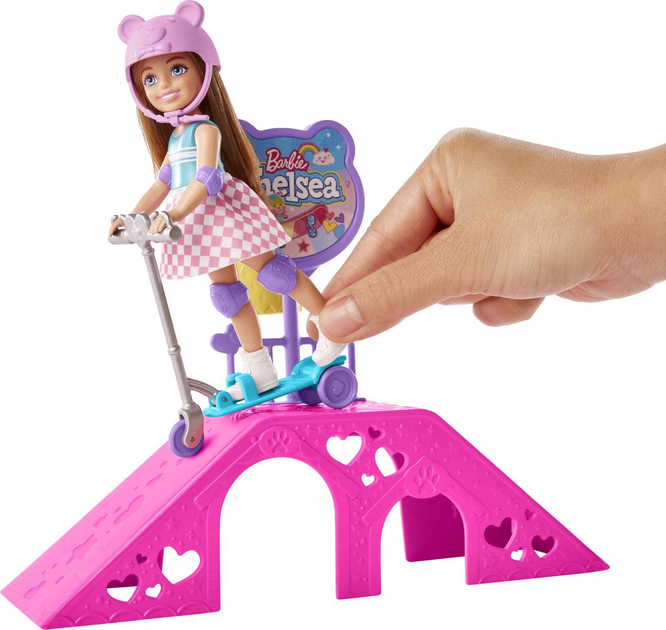 Набір Mattel Barbie Chelsea Скейт-парк Набір (194735098279) - зображення 8