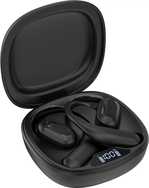 Słuchawki Choetech Open-ear z wyświetlaczem LED Black (BH-T25-BK) - obraz 2