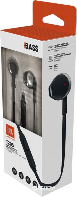 Słuchawki JBL T205 Black (JBLT205BLK) - obraz 8