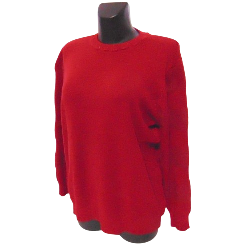 Свитер с мехом на рукавах Kiss Me A5169 XXL-XXXL красный - изображение 2