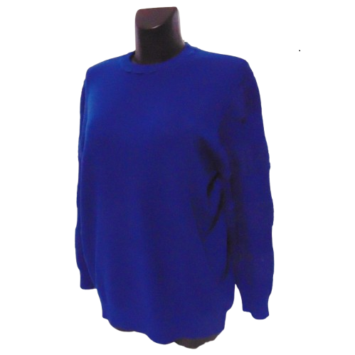 Свитер с мехом на рукавах Kiss Me A5169 XL-XXL синий - изображение 2
