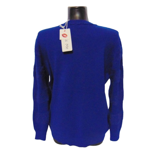 Свитер с мехом на рукавах Kiss Me A5169 XL-XXL синий - изображение 3