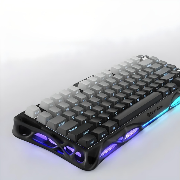 Клавиатура GRAVASTAR Mercury K1 с комбинированным подключением - Градиентный черный - изображение 7