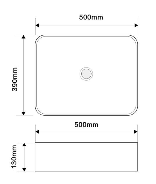 Раковина накладна MIXXUS PREMIUM DIVERSE-0110 500х390х130mm (MP6516) - изображение 7