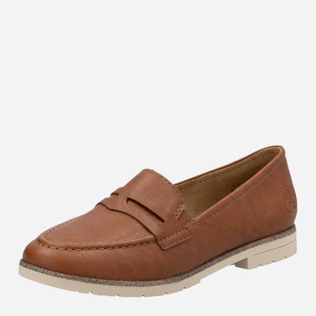 Loafersy damskie RIEKER 45300-24 38 (5UK) 25 cm Brązowe (4061811645770) - obraz 5