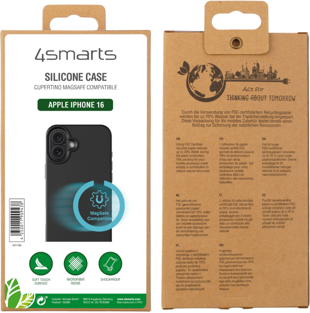 Etui 4smarts Cupertin MagSafe do iPhone 16 Black (4252011909438) - obraz 6