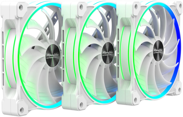 Набор вентиляторов Alpenfohn Wing Boost 3 ARGB Triple White (84000000171) - изображение 2