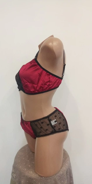 Сексуальний комплект нижньої білизни Sexy M бордовий (5-308) - зображення 5