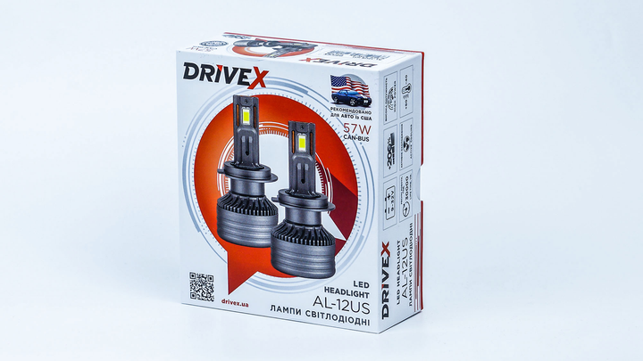 Світлодіодні лампи DriveX AL-12US HB3/HB4 57W SUPER CAN 9-36V 6K (пара) (115228) - Фото 4 Світлодіодні лампи DriveX AL-12US HB3/HB4 57W SUPER CAN 9-36V 6K (пара) (115228) - изображение 4