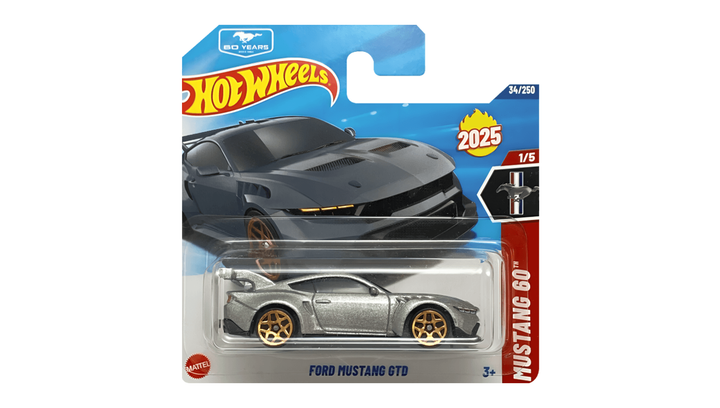Машинка Базова Hot Wheels Ford Mustang GTD Mustang 60th 1:64 HYW19