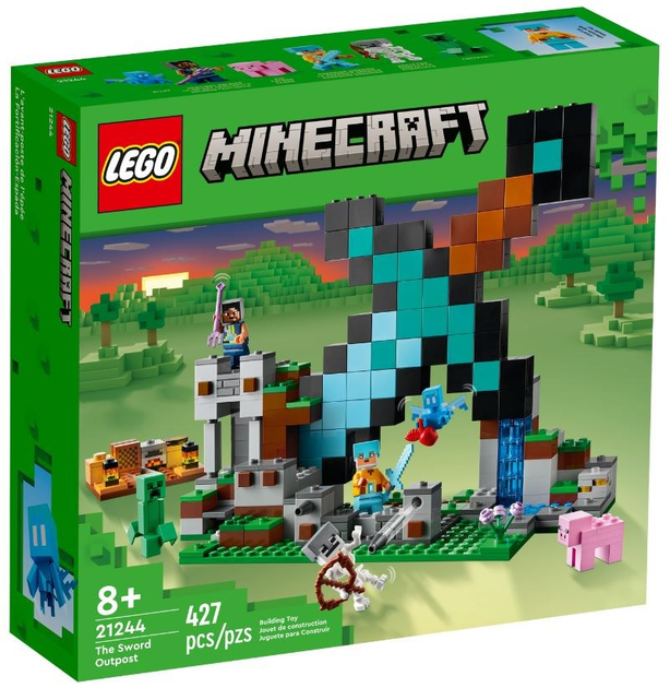 Конструктор LEGO Minecraft Форпост із мечем 427 деталей (21244) (955555907869265) - Уцінка - зображення 1