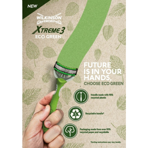 Бритва Wilkinson Sword Xtreme3 Eco Green 4 шт. (4027800175000) - зображення 9