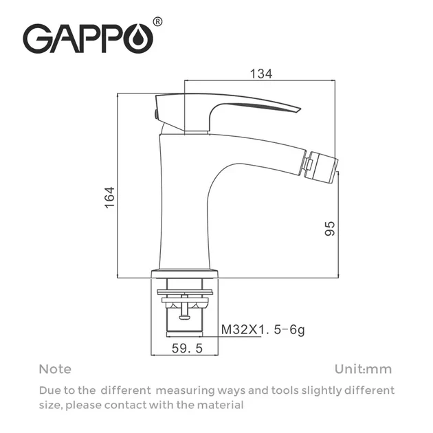 Змішувач для біде GAPPO G5007, хром - изображение 5