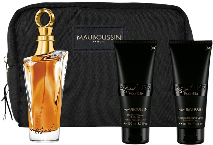 Zestaw damski Mauboussin Elixir Pour Elle Woda perfumowana 100 ml + Żel pod prysznic 100 ml + Balsam do ciała 100 ml (3760048797900) - obraz 1