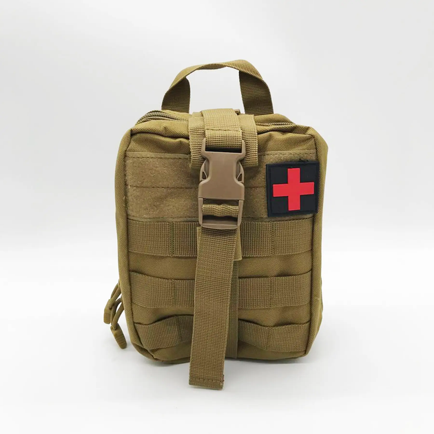 Сумка аптечка на системі Molle (20х15х8 см) Пісок / Аптечний підсумок AC87 (L) - изображение 10