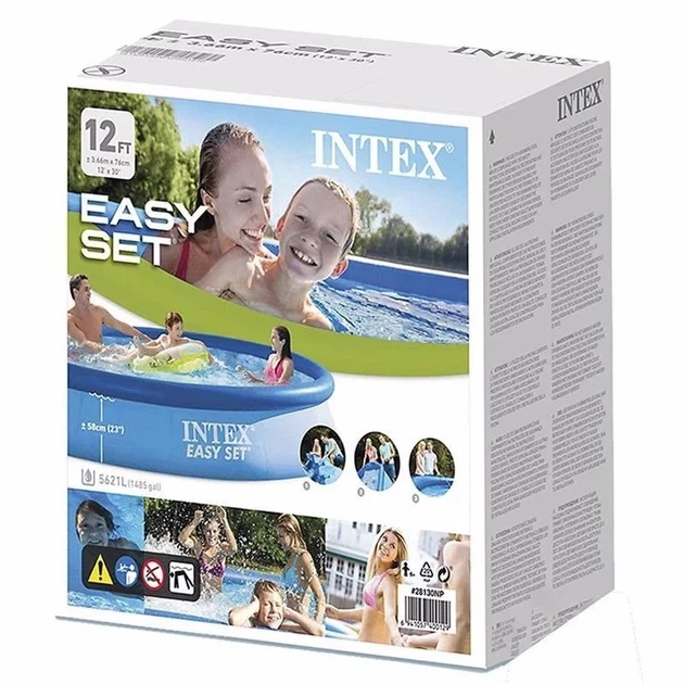 Надувной круглый бассейн Intex с надувным кольцом 366x76см 5621 л голубой (28130) - изображение 6
