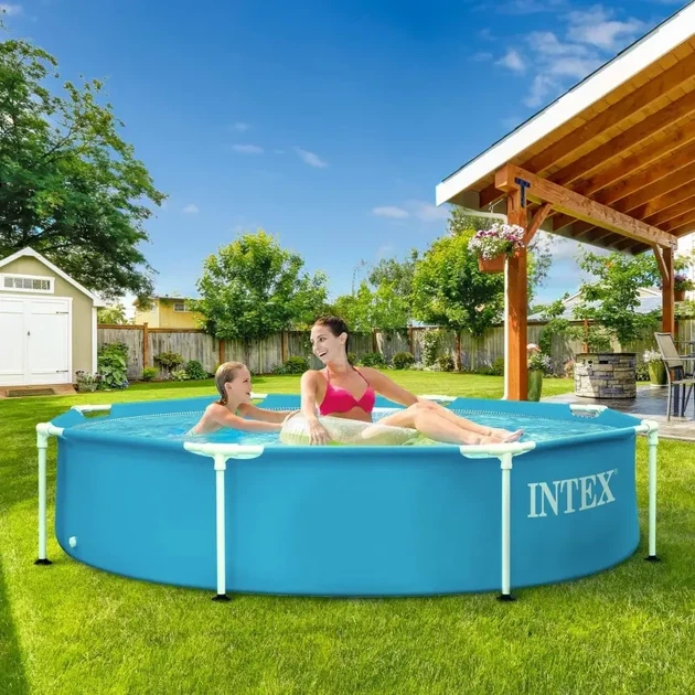Каркасный круглый бассейн Intex 244х244х51 см 1828 л синий (28205) - изображение 2