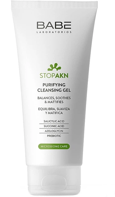 Очищающий гель для жирной и проблемной кожи - Babe Laboratorios Stop AKN Microbiome Care Purifying Cleansing Gel 400ml (1425498-28404912) - Фото 1 Очищающий гель для жирной и проблемной кожи - Babe Laboratorios Stop AKN Microbiome Care Purifying Cleansing Gel 400ml (1425498-28404912) - изображение 1