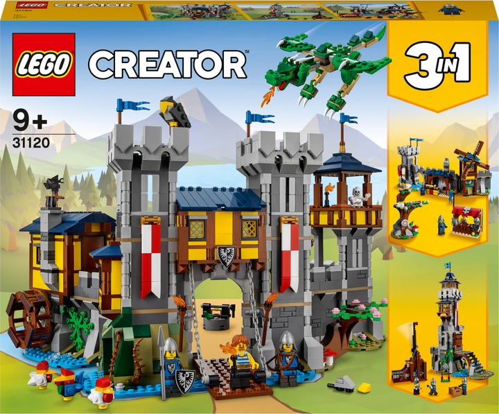 Zestaw klockow LEGO Creator 3 in 1 Sredniowieczny zamek 1426 elementow (31120) (955555908136243) - Outlet - obraz 1