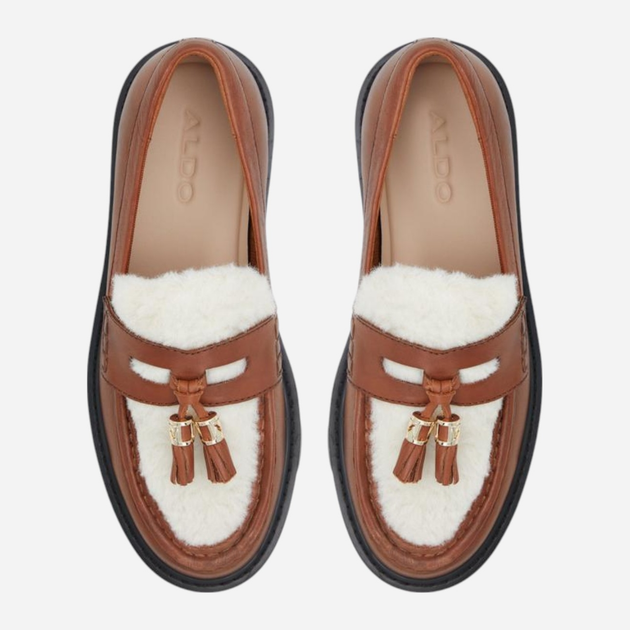 Жіночі лофери зі шкіри ALDO 13672328-220 39 (8.5US) 25.1 см Коричневі (57005701203) - зображення 4