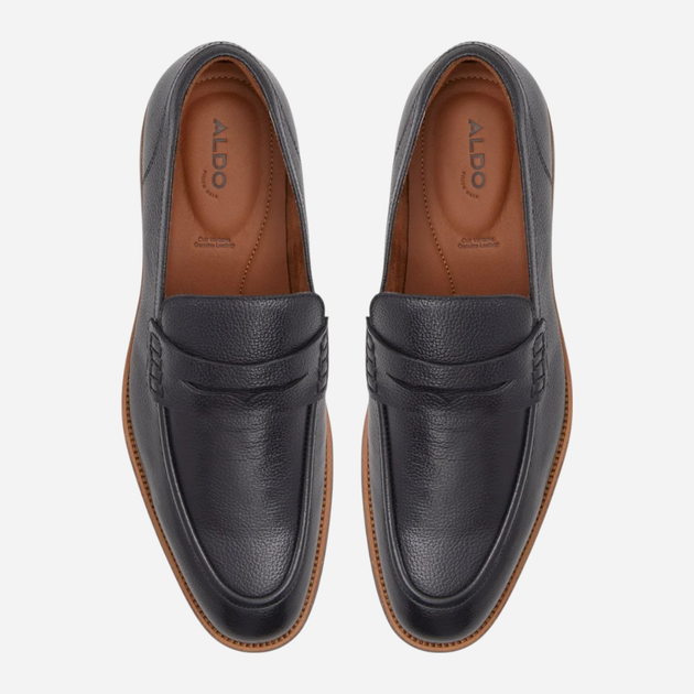 Loafersy męskie skórzane ALDO 13749030-001 42 (9US) 26.3 cm Czarne (60207028627) - obraz 5