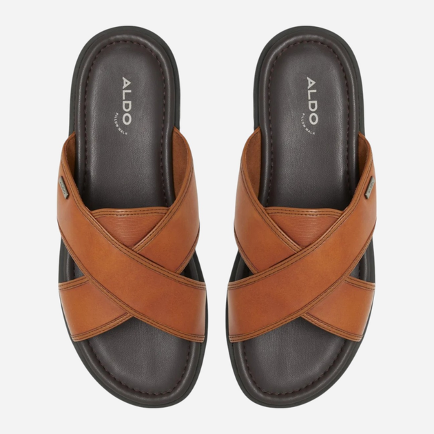 Klapki męskie skórzane ALDO 13750109-220 42 (9US) 26.3 cm Brązowe (60207039883) - obraz 5