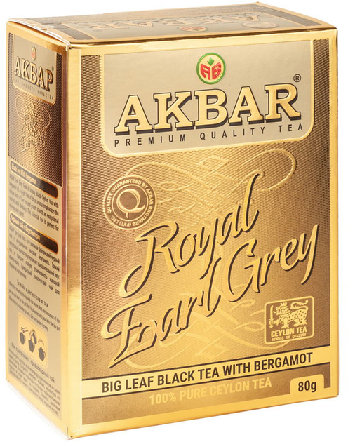 Акція на Чай з добавками Akbar Earl Grey Gold Крупнолистовий 80 г від Rozetka