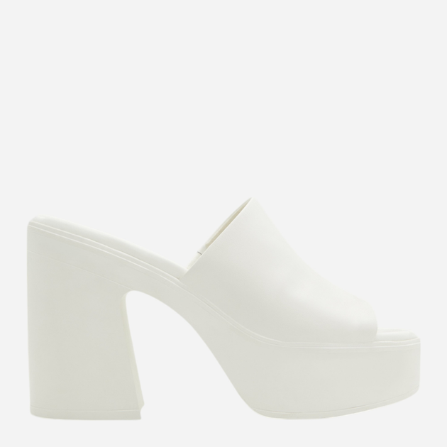 Klapki mule damskie na obcasie ALDO 13542925-100 38 (7.5US) 24.3 cm Białe (684070889798) - obraz 1