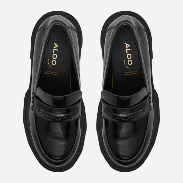 Loafersy damskie skórzane na grubej podeszwie ALDO 13621136-001 40 (9US) 25.5 cm Czarne (57005074536) - obraz 4