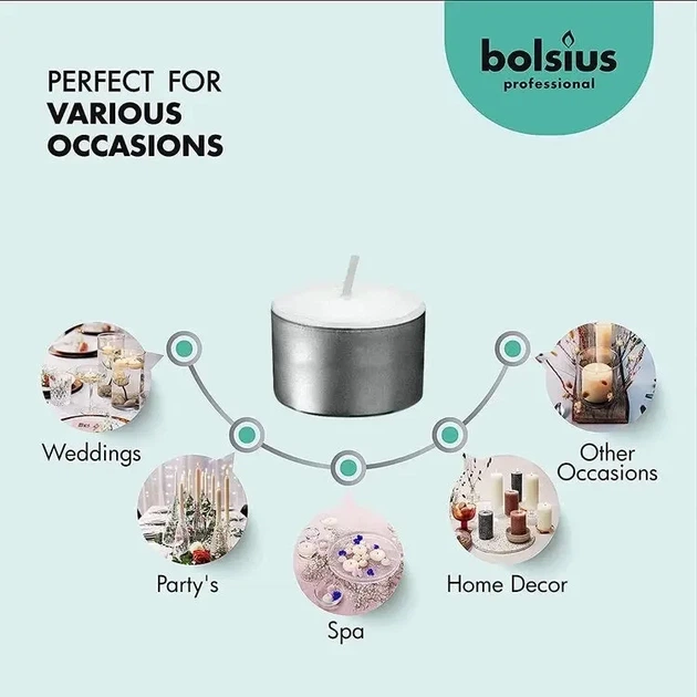 Чайна свічка Bolsius з ароматом кориці 30 шт - Фото 2 Чайна свічка Bolsius з ароматом кориці 30 шт - зображення 2