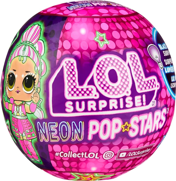 Lalka dla dzieci Lol Surprise Neon Pop Stars Tots (35051120674) - obraz 1