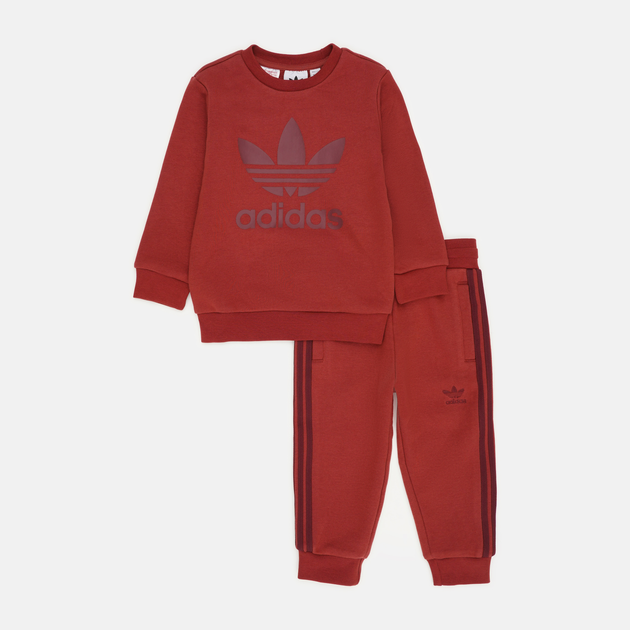 Детский спортивный костюм (свитшот + штаны) Adidas Crew Set JC6507 92-98 см Красный (4067891198120) 