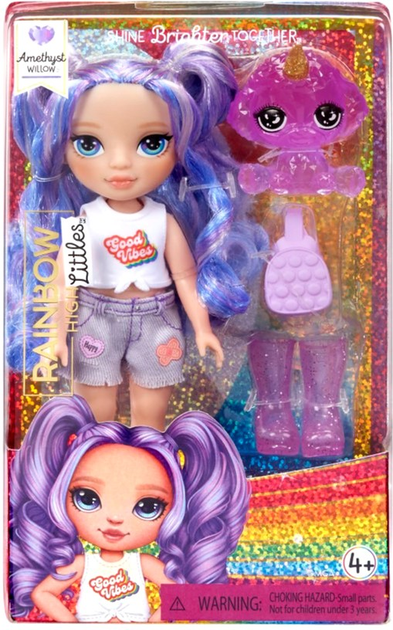 Лялька модна Rainbow High Littles Amethyst Willow фіолетова 15 см (35051531234) - зображення 1