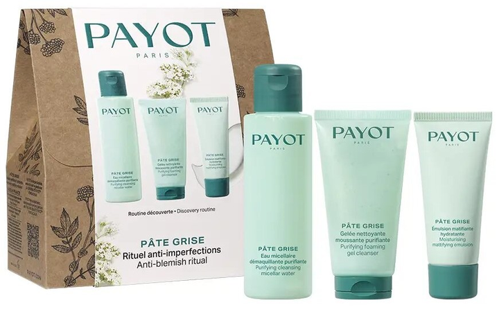Подарунковий набір Payot Pate Grise Ritual Гель для очищення 50 мл + Емульсія зволожувальна 30 мл + Міцелярна вода 100 мл (3390150590818) - зображення 3
