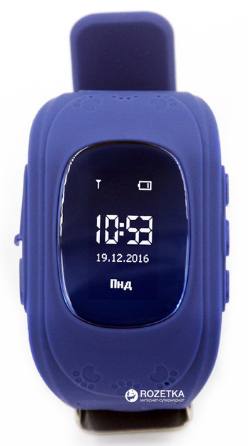 Детские телефон-часы с GPS трекером GOGPS ME K50 Темно-синие (К50ТС ...
