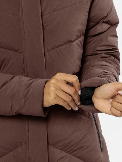 Пуховик зимний женский Jack Wolfskin Marienplatz Coat W 1206971_5165 XS Коричневый (4064993844528) - Фото 4 Пуховик зимний женский Jack Wolfskin Marienplatz Coat W 1206971_5165 XS Коричневый (4064993844528) - изображение 4