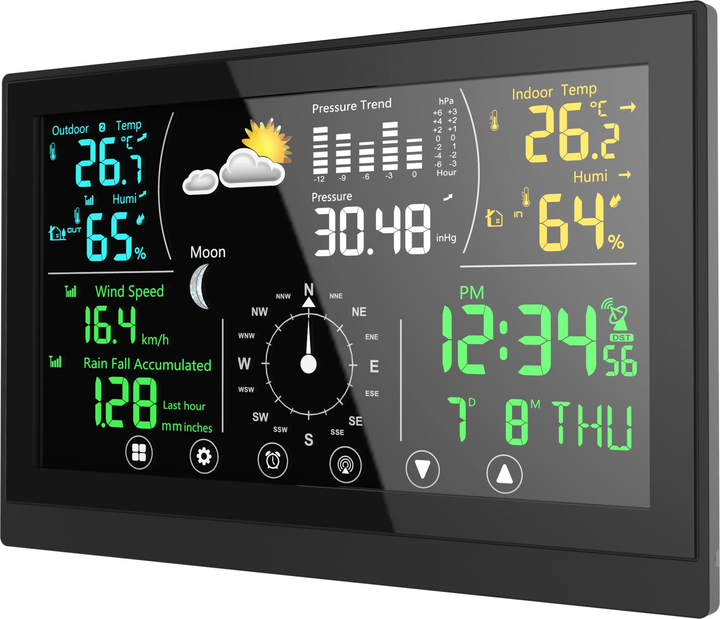 Метеостанція Winner Group з сенсорним екраном та аксесуарами Чорна (8591194092138) - зображення 1