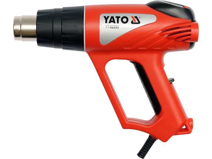 Фен будівельний з дисплеєм, 2 кВт, 600°, 500 л/хв, 3 режими YATO (YT-82293) - Фото 2 Фен будівельний з дисплеєм, 2 кВт, 600°, 500 л/хв, 3 режими YATO (YT-82293) - зображення 2